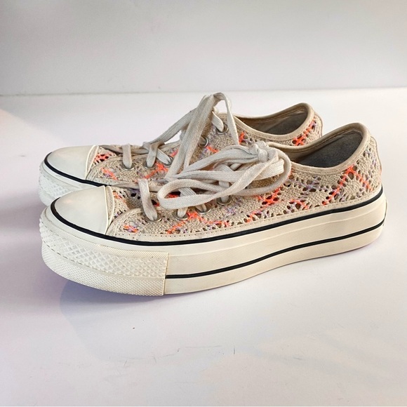 CONVERSE Chuck Taylor All Star Low Boho Crochet Limited Edition 568278C Size 8 - Picture 5 of 13